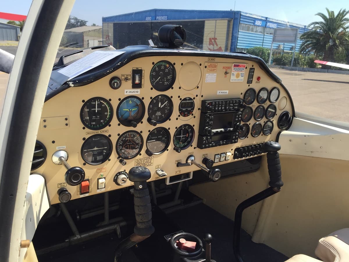 Vol d'initiation — cockpit